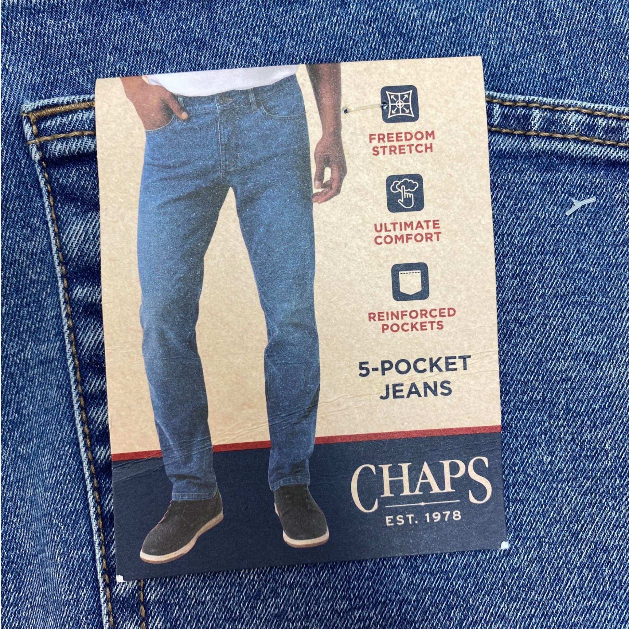Chaps Men's Straight Fit Jeans SIZE - 38
