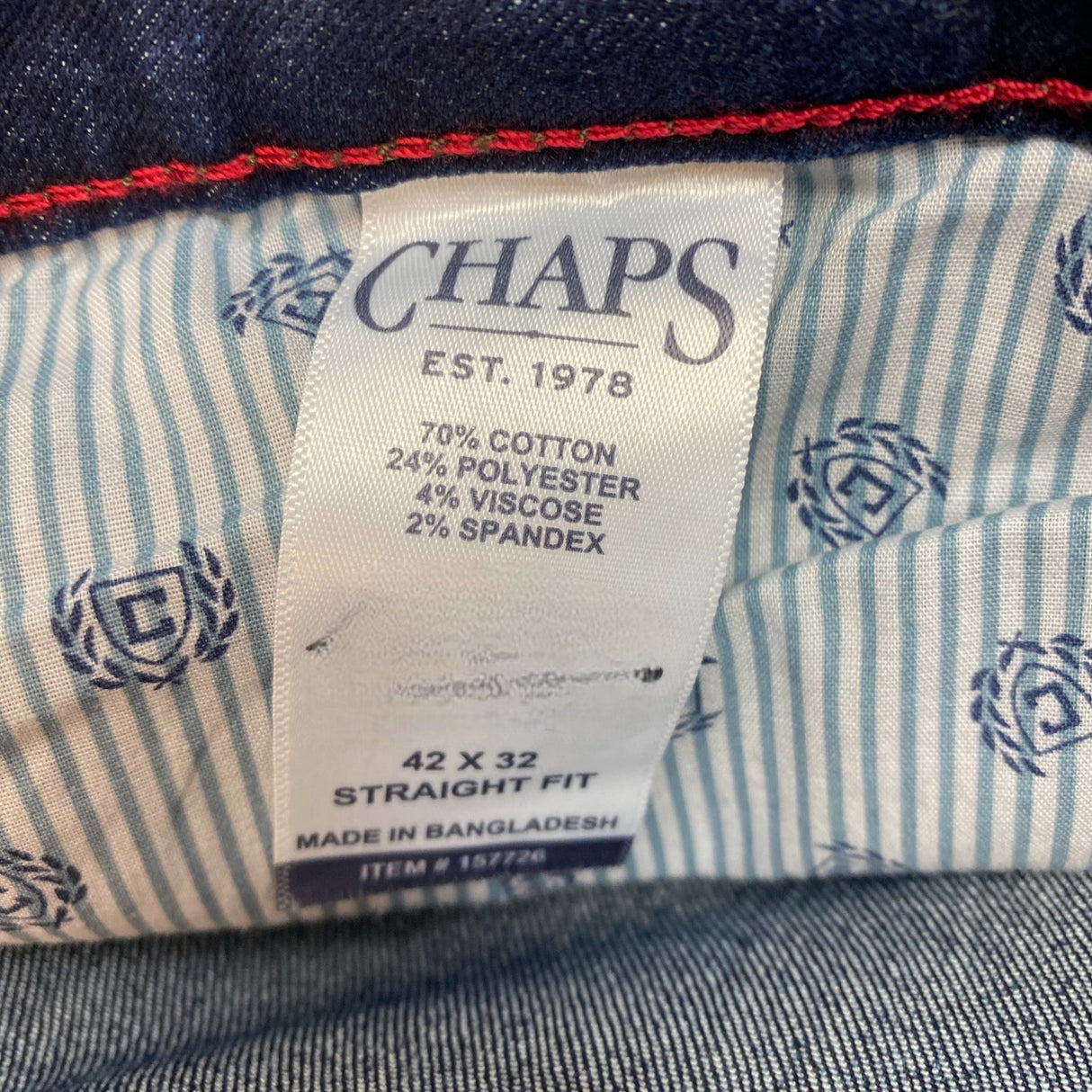 Chaps Men's Straight Fit Jeans SIZE - 42x32