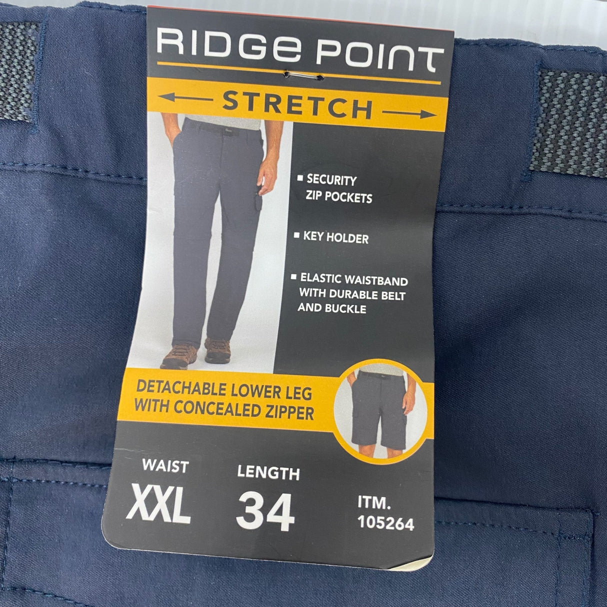 Ridge Point Men's Zip Off Cargo Pants/Shorts SIZE - XXL - 38-40x34