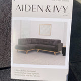 Aiden & Ivy 2 Piece L-Shaped Fabric Sectional Loungesuite