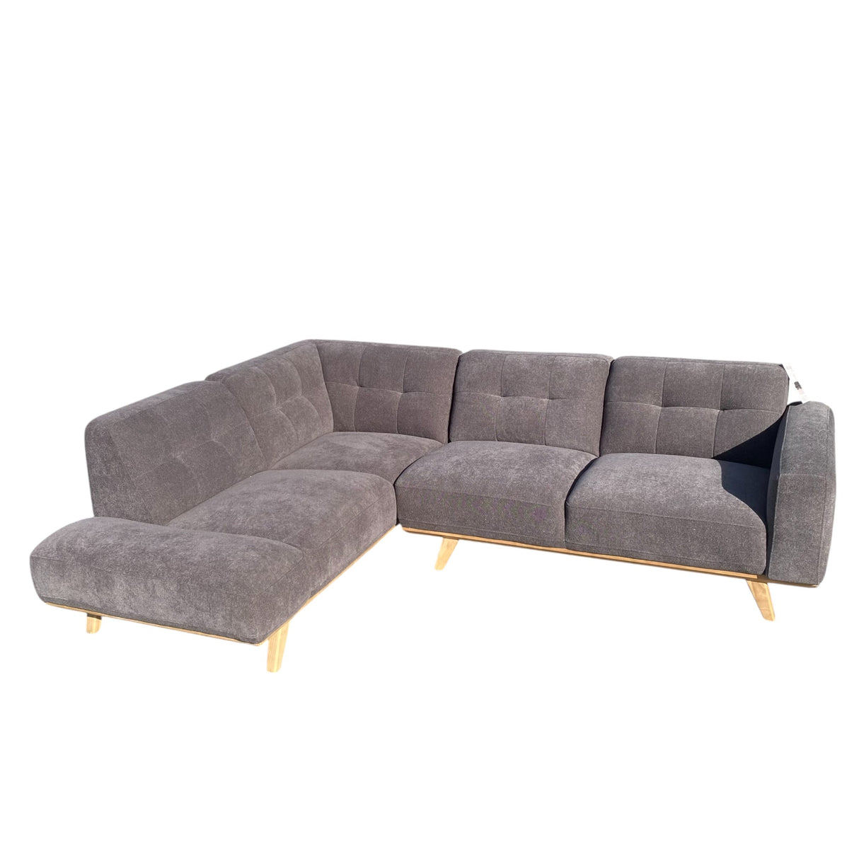 Aiden & Ivy 2 Piece L-Shaped Fabric Sectional Loungesuite
