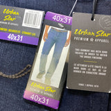 Urban Star Men's Relaxed Fit Straight Leg Jeans SIZE - 40x31
