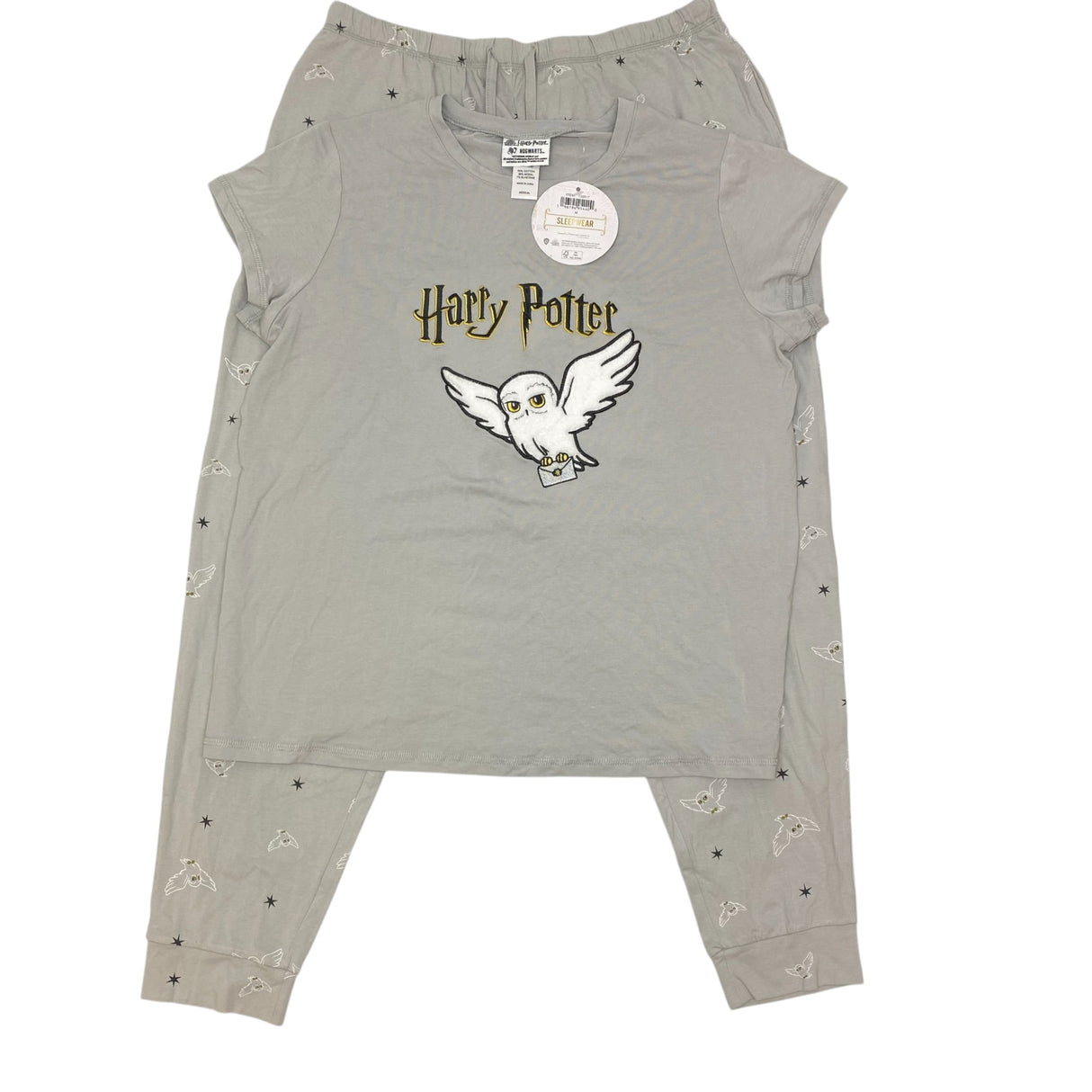 Harry Potter Women's 2 Piece Sleepwear Set - Grey
