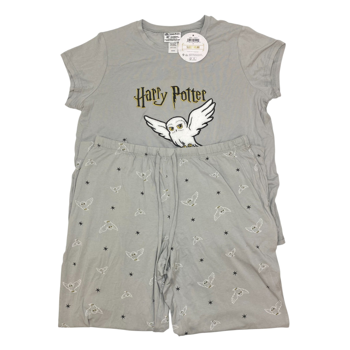 Harry Potter Women's 2 Piece Sleepwear Set - Grey
