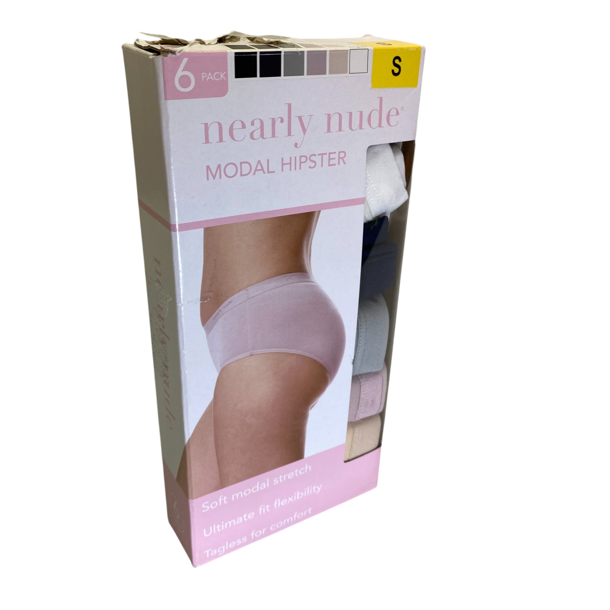 Nearly Nude 6x Women's Modal Hipster Briefs SIZE - Small