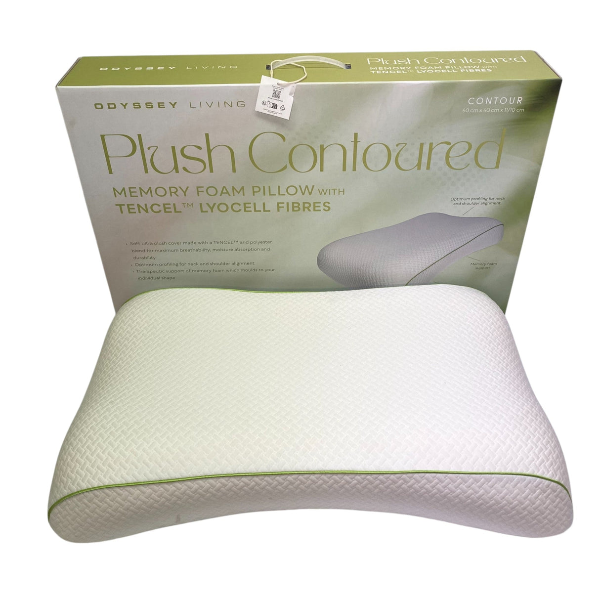 Odyssey Living Tencel Plush Memory Foam Pillow