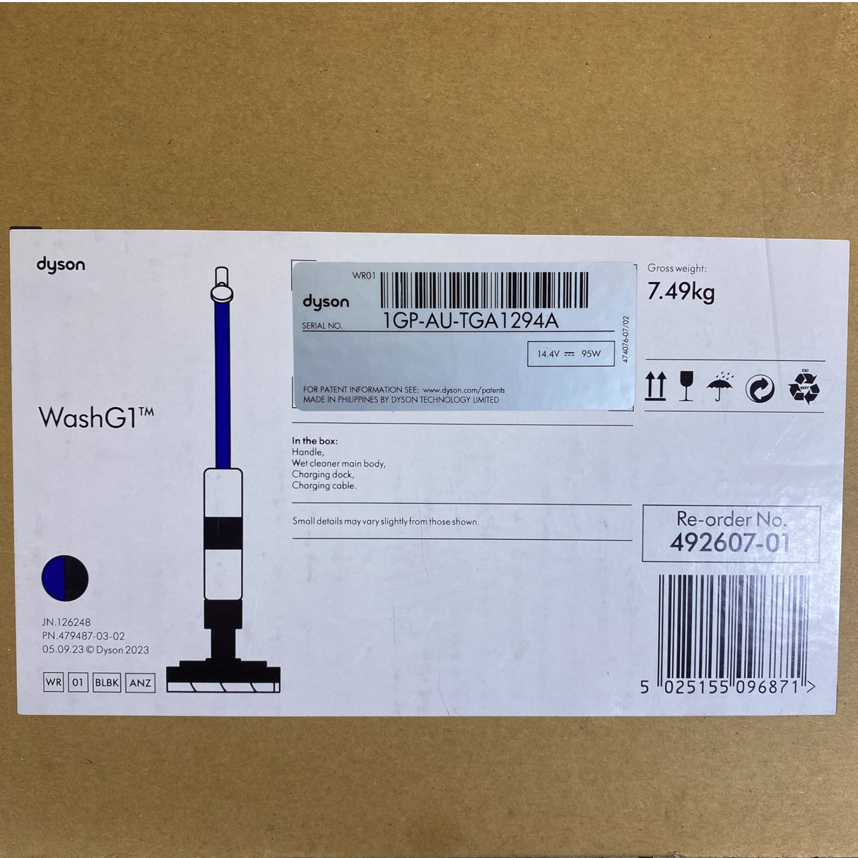 Dyson WashG1 2-In-1 Cordless Hard Floor Cleaner WR01