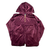 Jezebel Women's Velour Hoodie And Jogger Set - Fig SIZE - Small