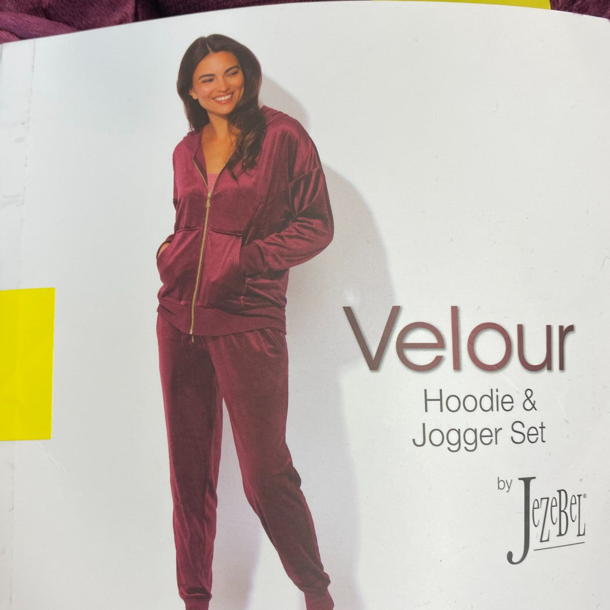 Jezebel Women's Velour Hoodie And Jogger Set - Fig SIZE - Small