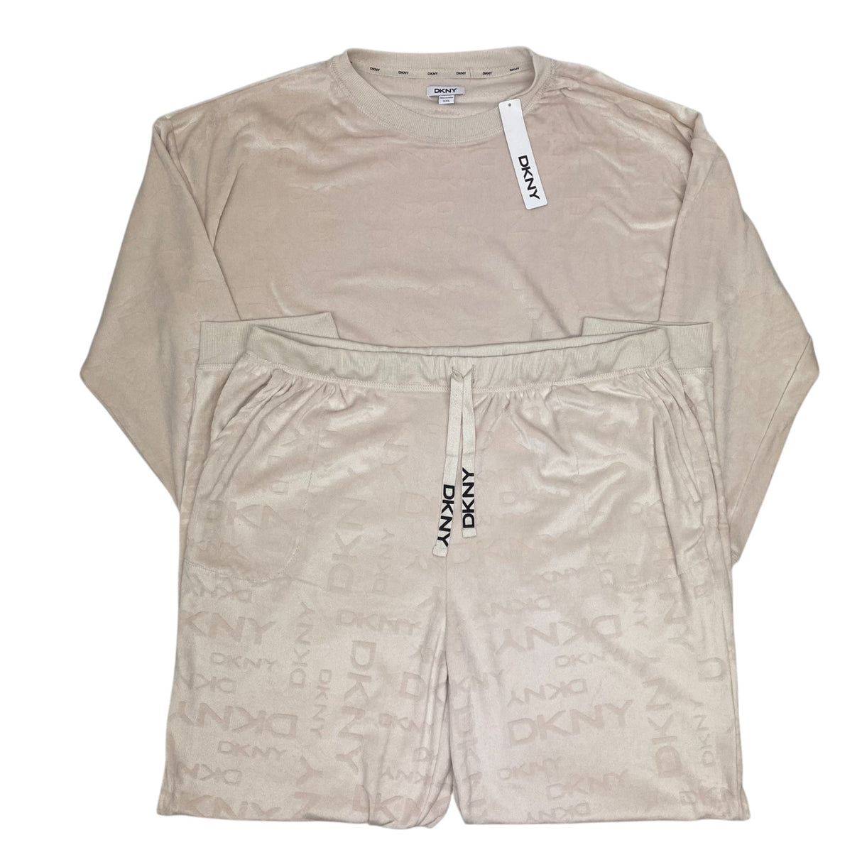 DKNY Women's Stretch Velour 2 Piece Lounge Set SIZE - XXL