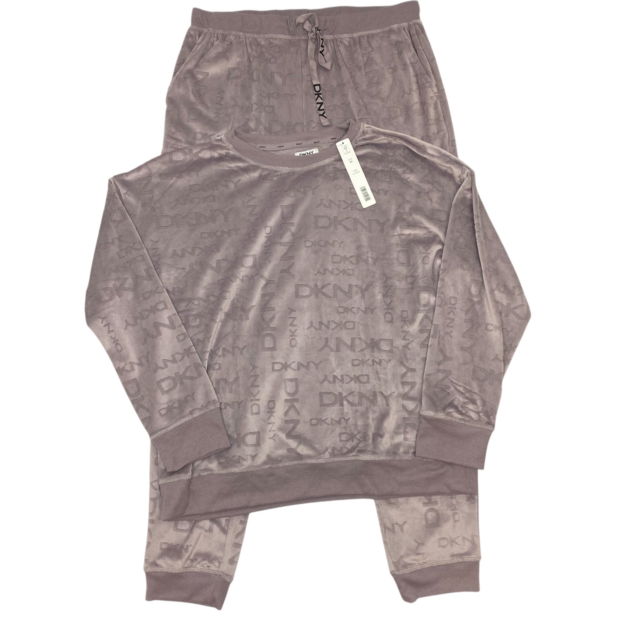 DKNY Women's Stretch Velour 2 Piece Lounge Set SIZE - Extra Large