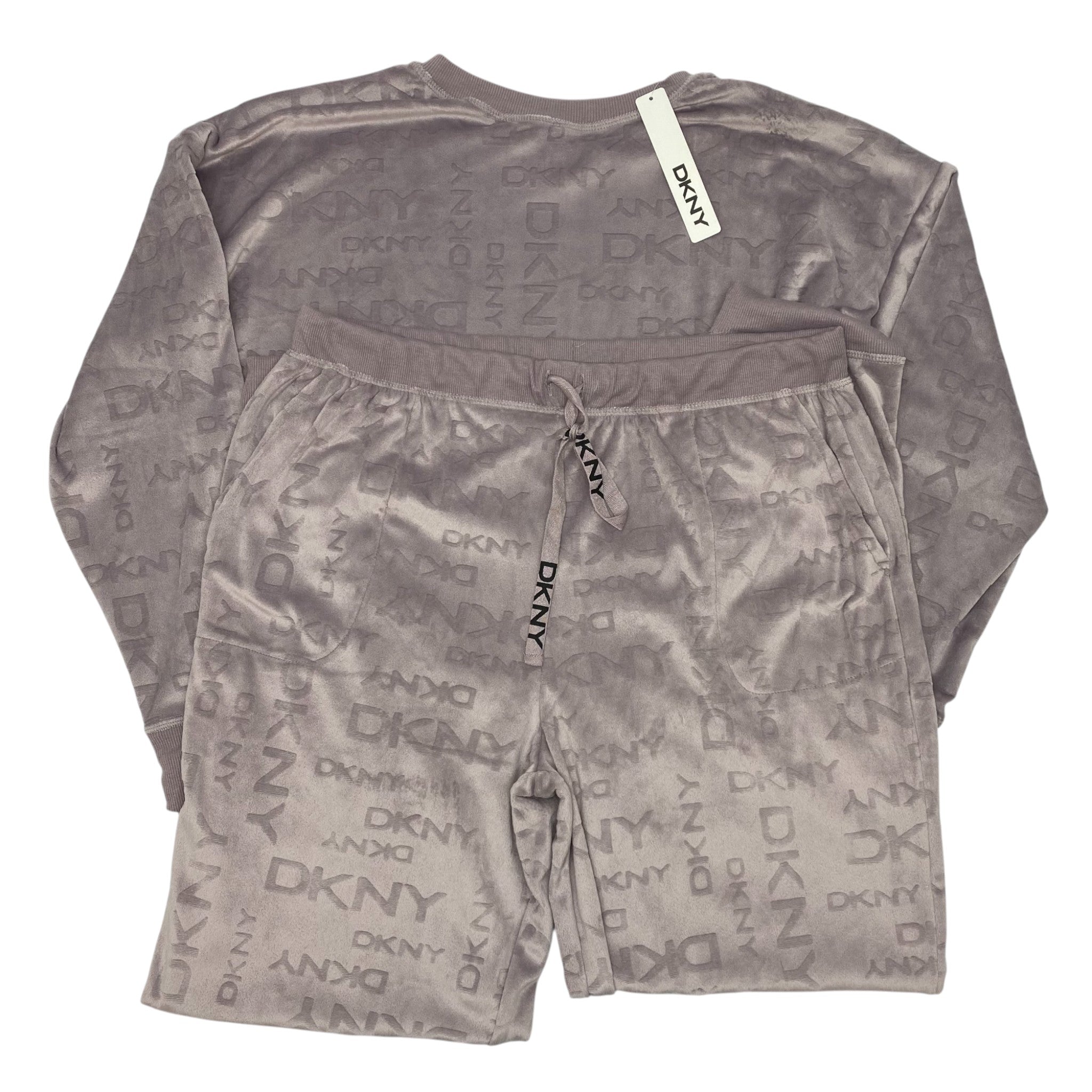 DKNY Women's Stretch Velour 2 Piece Lounge Set SIZE - Extra Large
