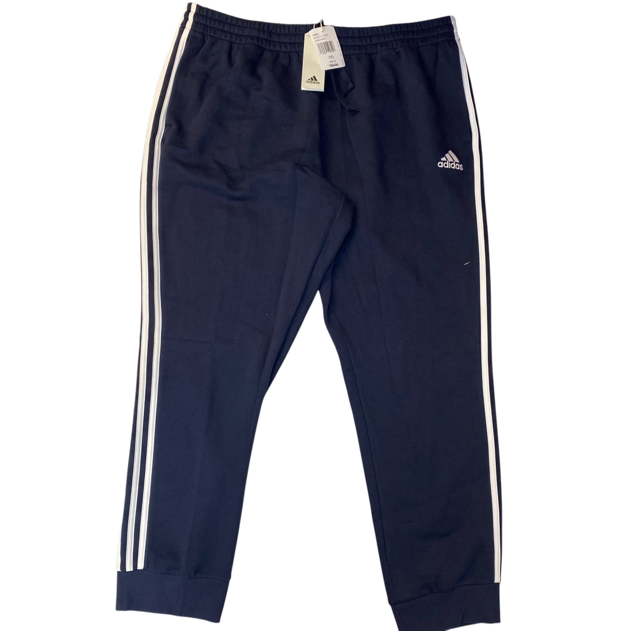 Adidas Men's 3 Stripe Full Length Trackpants SIZE - XXL