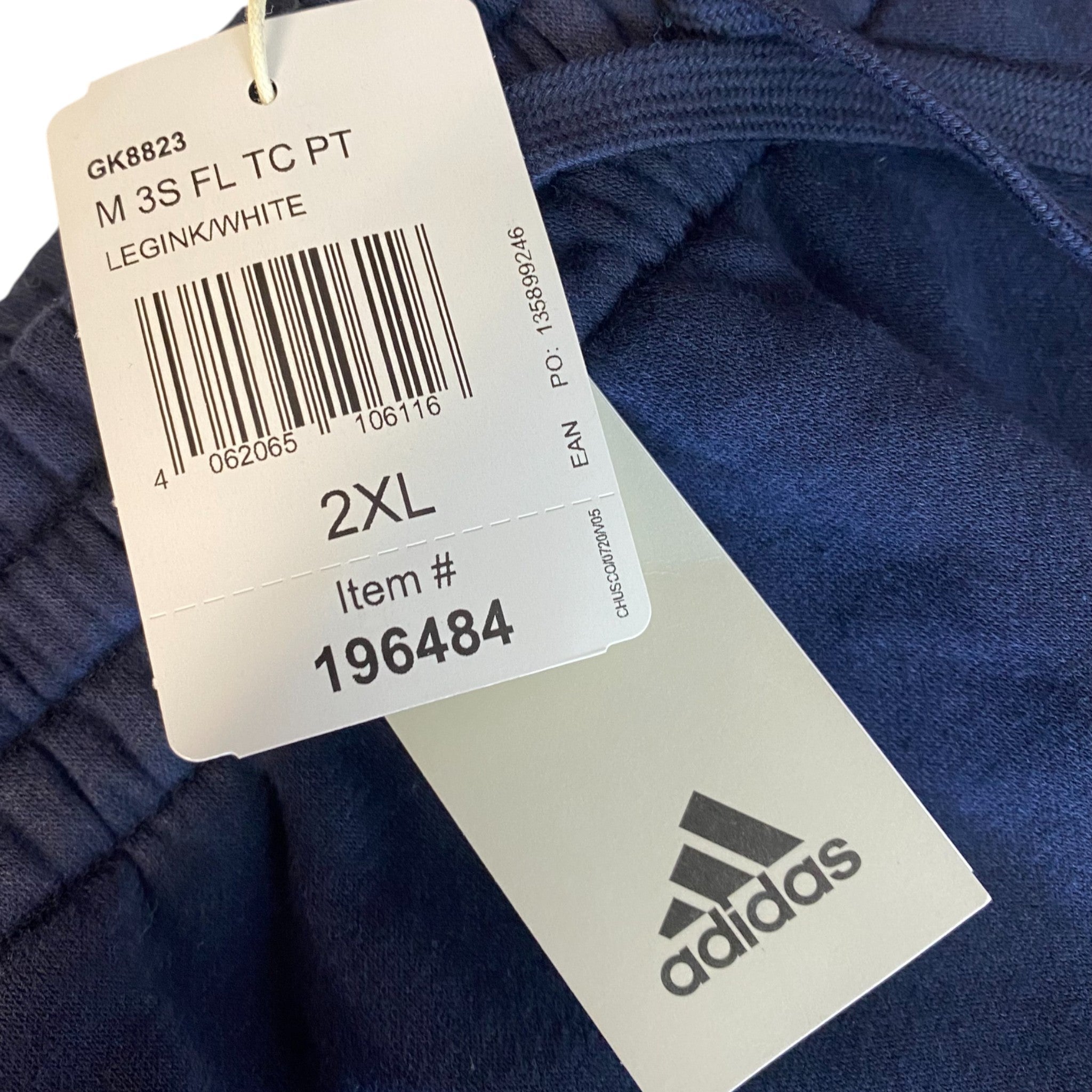 Adidas Men's 3 Stripe Full Length Trackpants SIZE - XXL