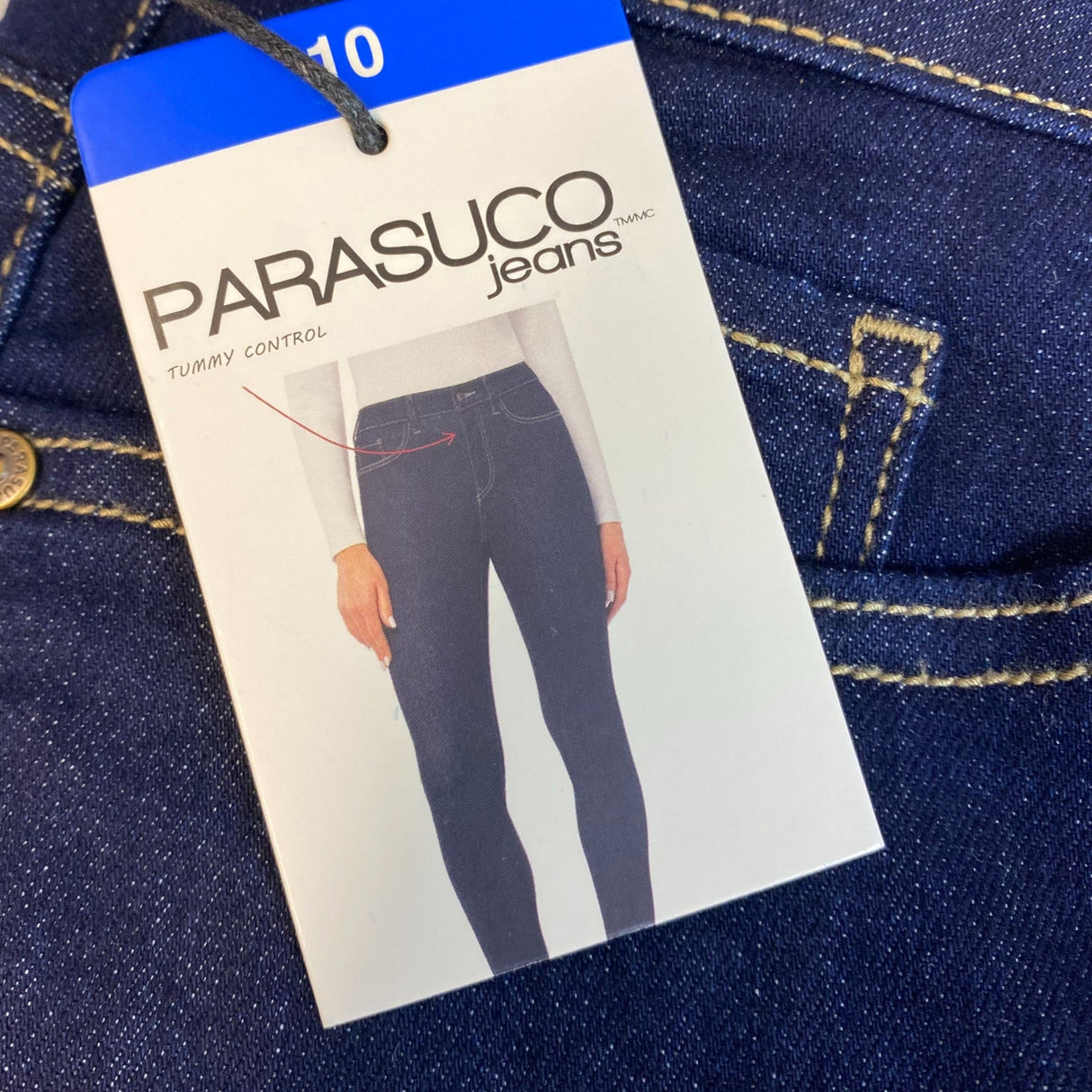 Parasuco Women's Mid Rise Classic Slim Ankle Jeans With Tummy Control SIZE - 10