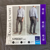 English Laundry Men's Straight Fit 5 Pocket Pants SIZE - 40x32