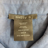 Matty M Women's The Summer Button Front Shirt - Blue