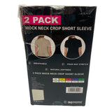 90 Degree By Reflex 2x Women's Mock Neck Crop Short Sleeve T-Shirts SIZE - Large