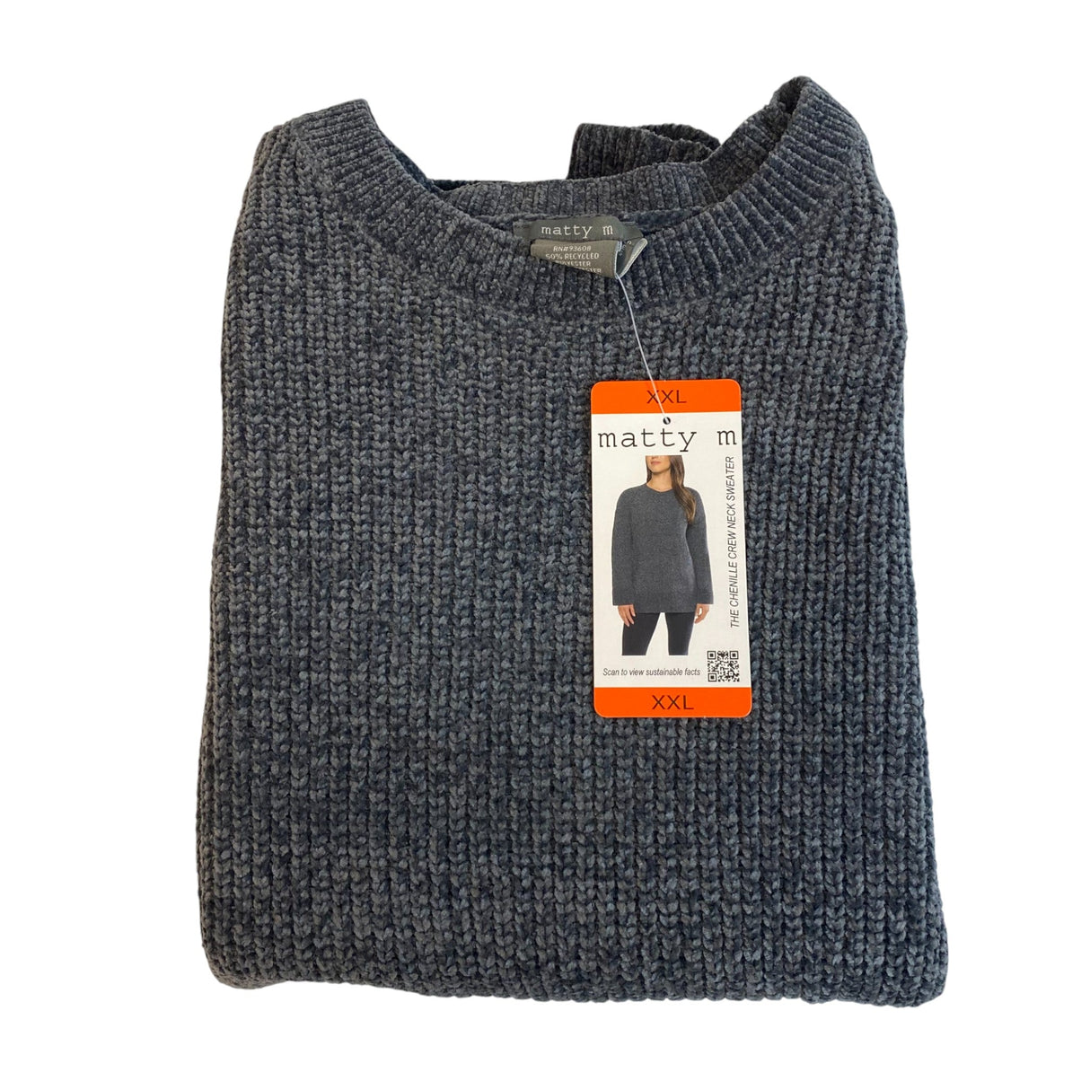 Matty M Women's The Chenille Crew Neck Sweater SIZE - XXL