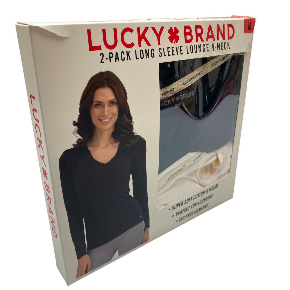 Lucky Brand 2 Pack Long Sleeve Lounge V-Neck SIZE - Medium