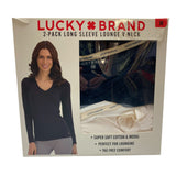 Lucky Brand 2 Pack Long Sleeve Lounge V-Neck SIZE - Medium