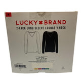 Lucky Brand 2 Pack Long Sleeve Lounge V-Neck SIZE - Medium