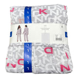 DKNY Women's 2 Piece Notched Collar Pyjama Set - Light Grey SIZE - Large
