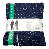 DKNY Women's 2 Piece Notched Collar Pyjama Set - Navy Polka Dots SIZE - Extra Large