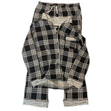 DKNY Women's Notched Collar Pyjama Set - Black Plaid SIZE - Large