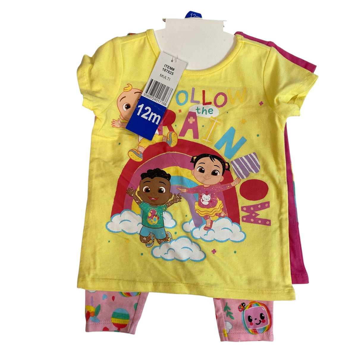 Cocomelon Girls 3 Piece Cocomelon Clothing Set - Size 12M
