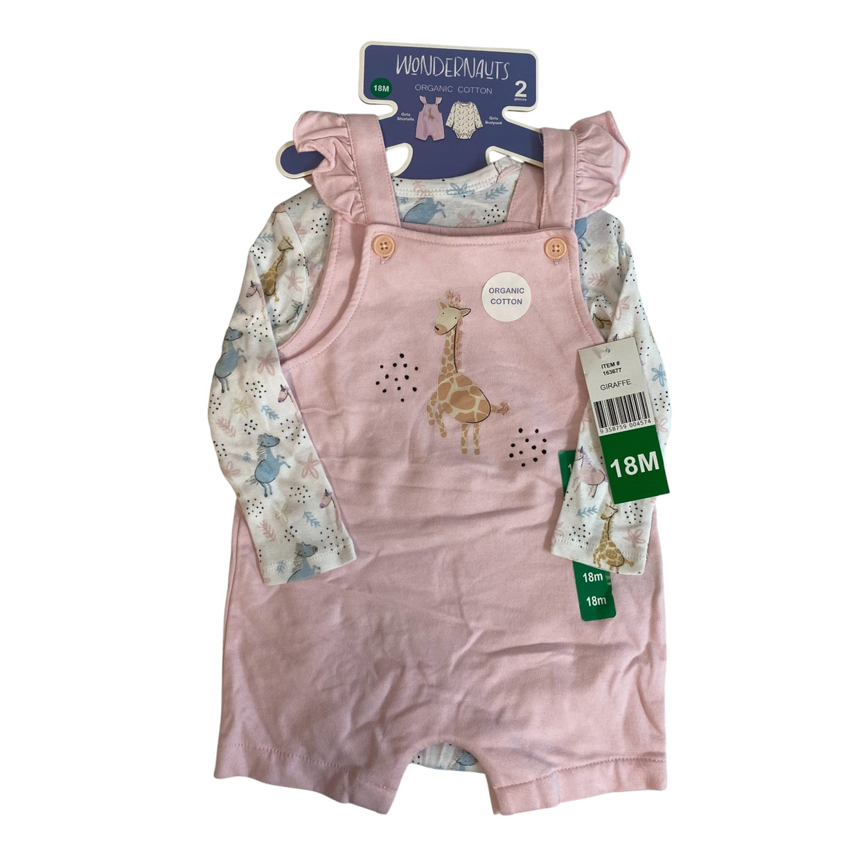 Wondernauts Girls Organic Cotton 2 Piece Clothing Set - Size 18M