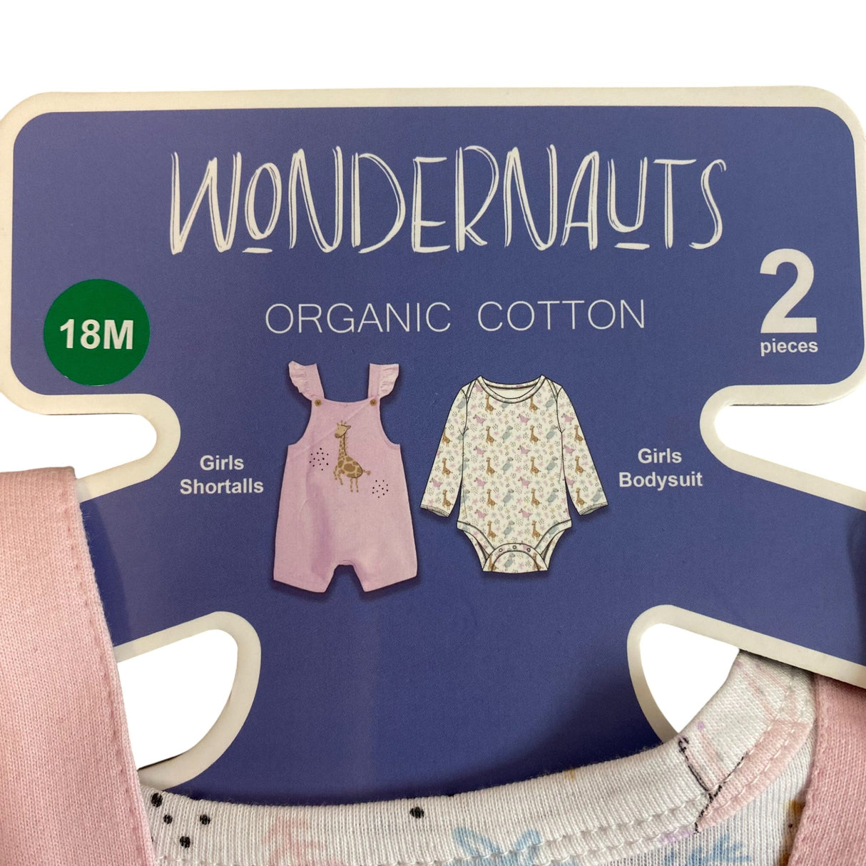 Wondernauts Girls Organic Cotton 2 Piece Clothing Set - Size 18M