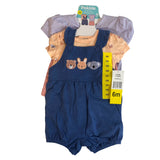 Pekkle Girls 4 Piece Clothing Set - Animals - Size 6M