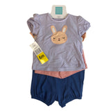 Pekkle Girls 4 Piece Clothing Set - Animals - Size 6M