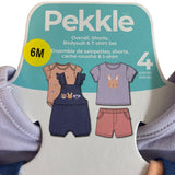 Pekkle Girls 4 Piece Clothing Set - Animals - Size 6M