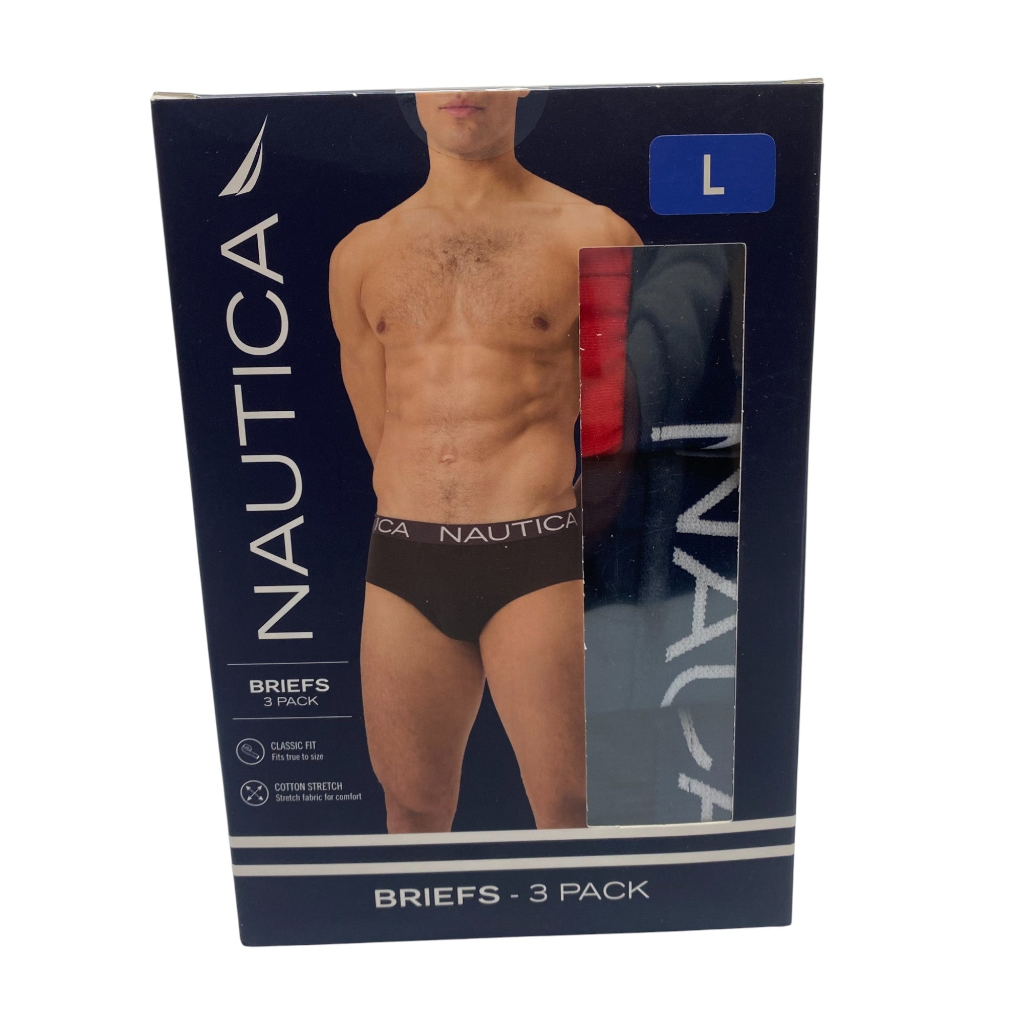 Nautica 3x Men's Briefs SIZE - Large