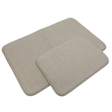 Mineral Spring 2x Textured Woven Cotton Memory Foam Bath Mat