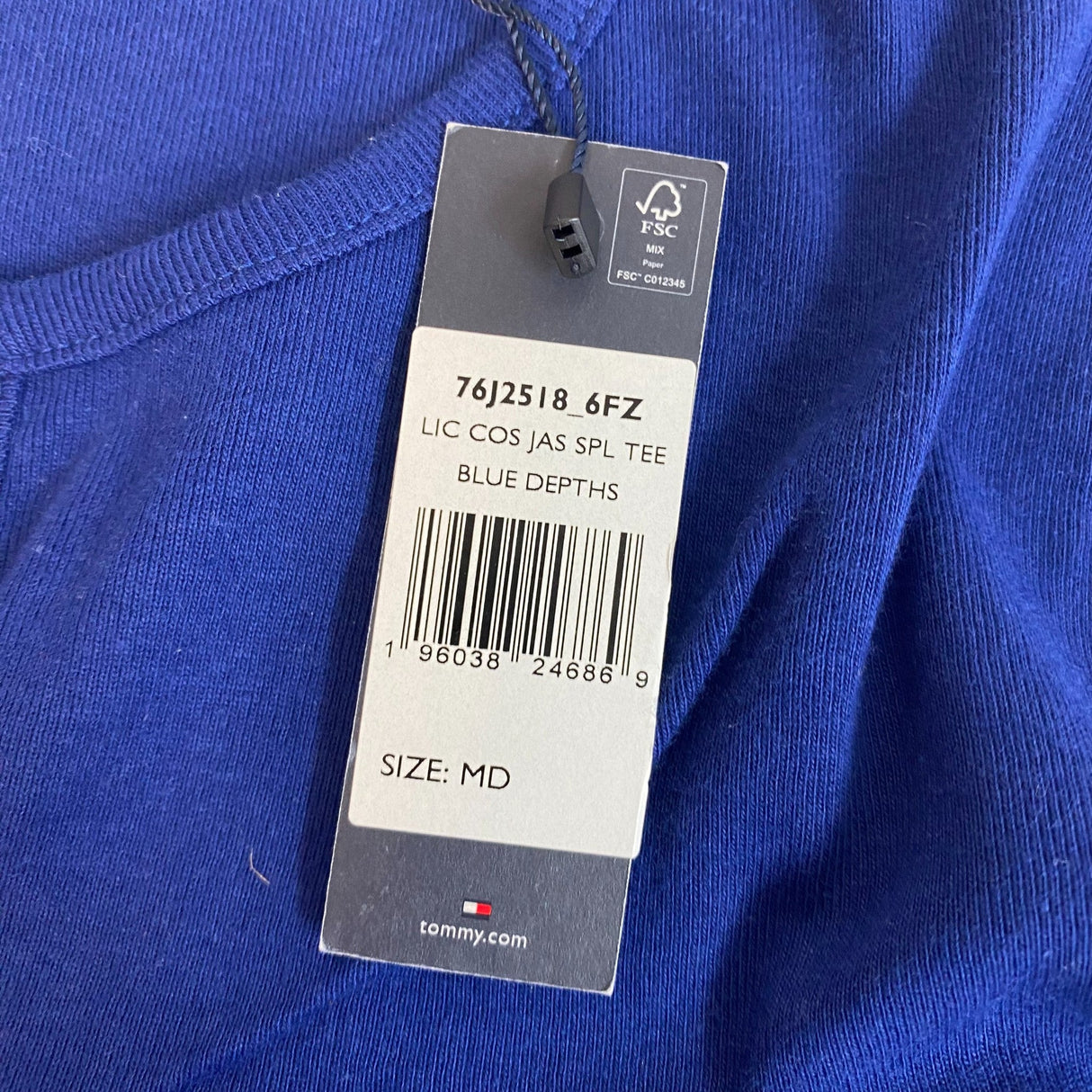 Tommy Hilfiger Women's Notched Collar Long Sleeve Tee SIZE - Medium