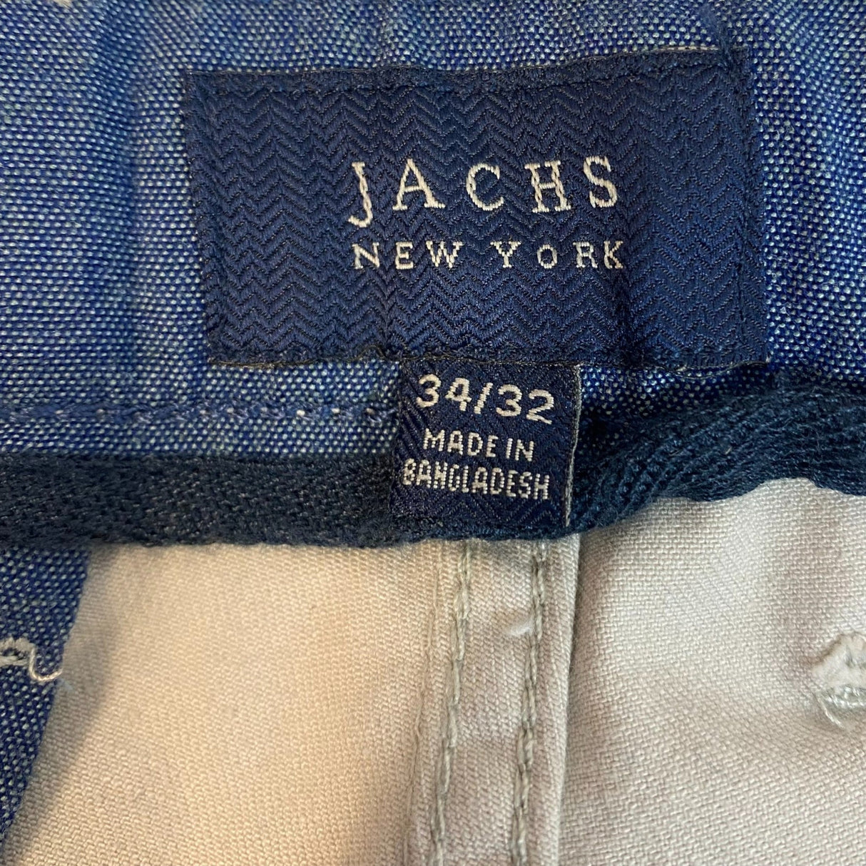 Jachs Men's Bowie Fit Mid-Rise Slim Straight Leg Pants SIZE - 34