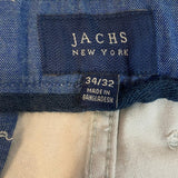 Jachs Men's Bowie Fit Mid-Rise Slim Straight Leg Pants SIZE - 34