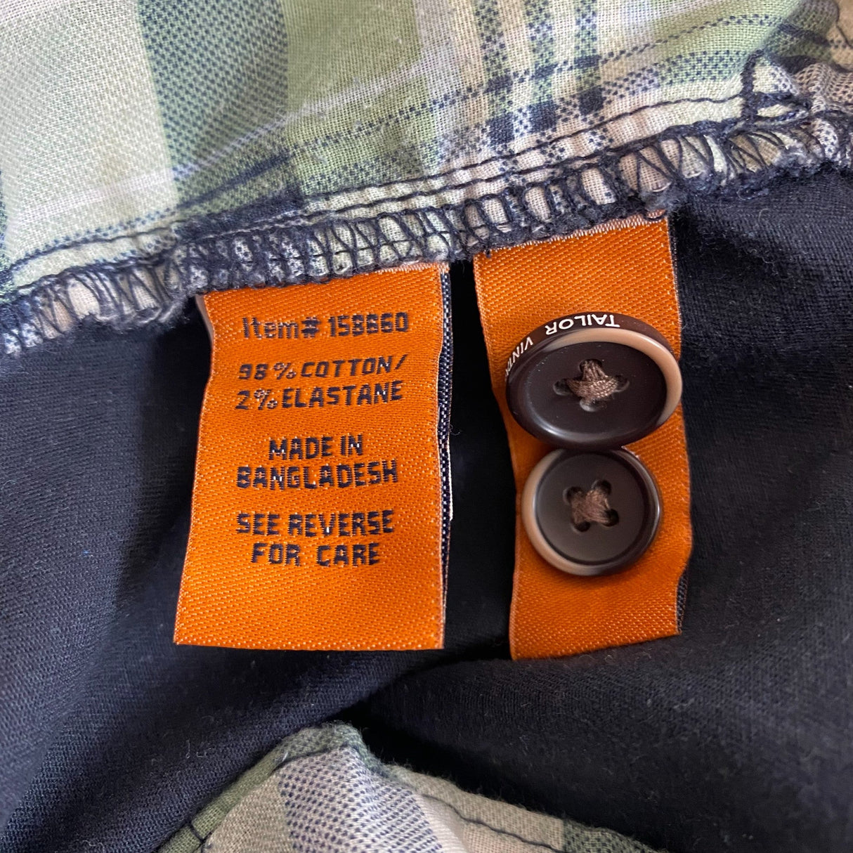 Tailor Vintage Men's Greenwich Slim Fit Pants SIZE - 36