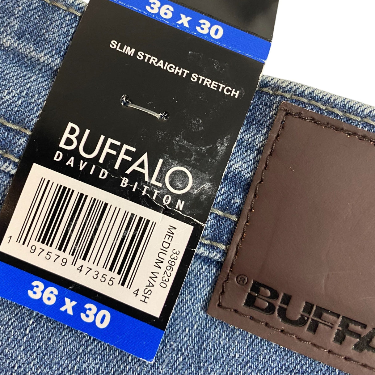 Buffalo Men's Slim Straight Stretch Jeans SIZE - 36