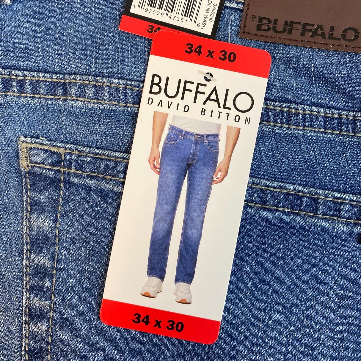 Buffalo Men's Slim Straight Stretch Jeans SIZE - 34