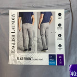 English Laundry Men's Straight Fit Flat Front Chino Pants SIZE - 40