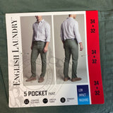 English Laundry Men's Straight Fit 5 Pocket Pants SIZE - 34