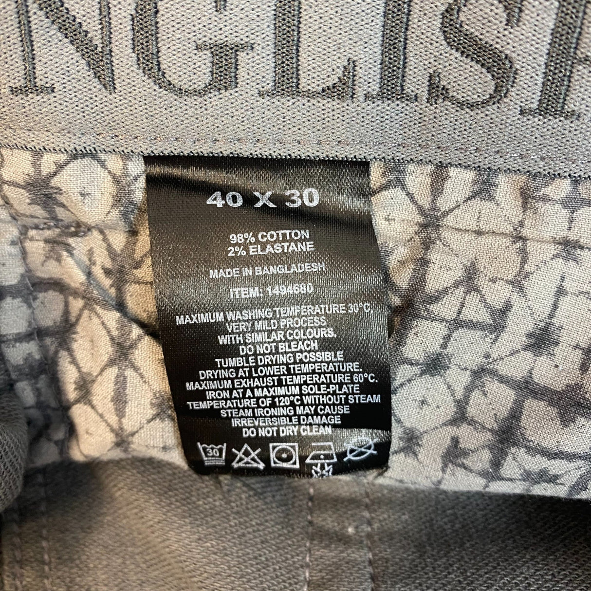 English Laundry Men's Straight Fit 5 Pocket Pants SIZE - 40