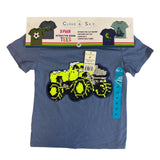 Cloud & Sky 2x Boys Sequin Flip Tees - Blue Combo Green SIZE - 4