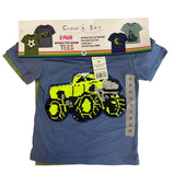 Cloud & Sky 2x Boys Sequin Flip Tees - Blue Combo Green SIZE - 3