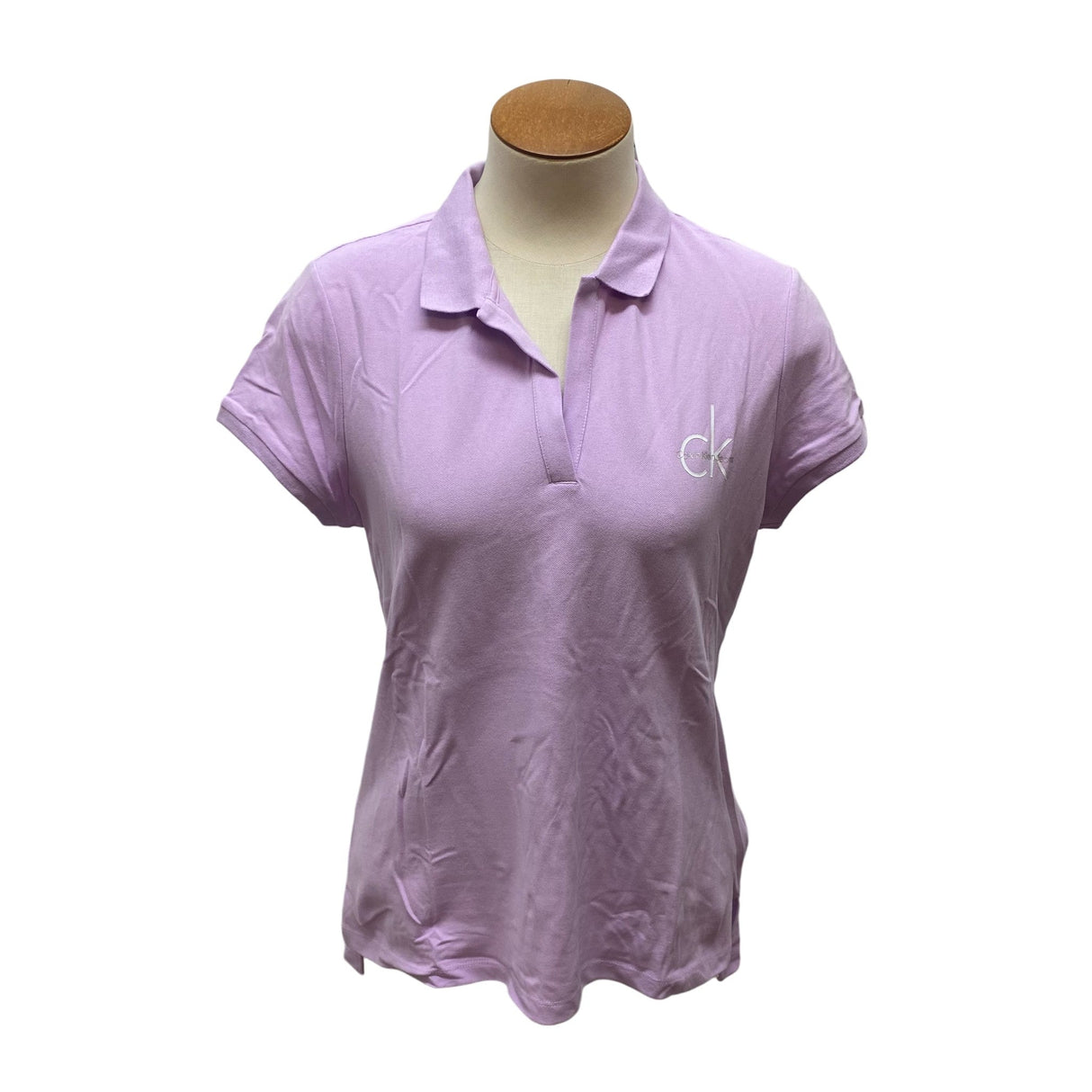 Calvin Klein Women's V-Neck Polo Tee SIZE - Large