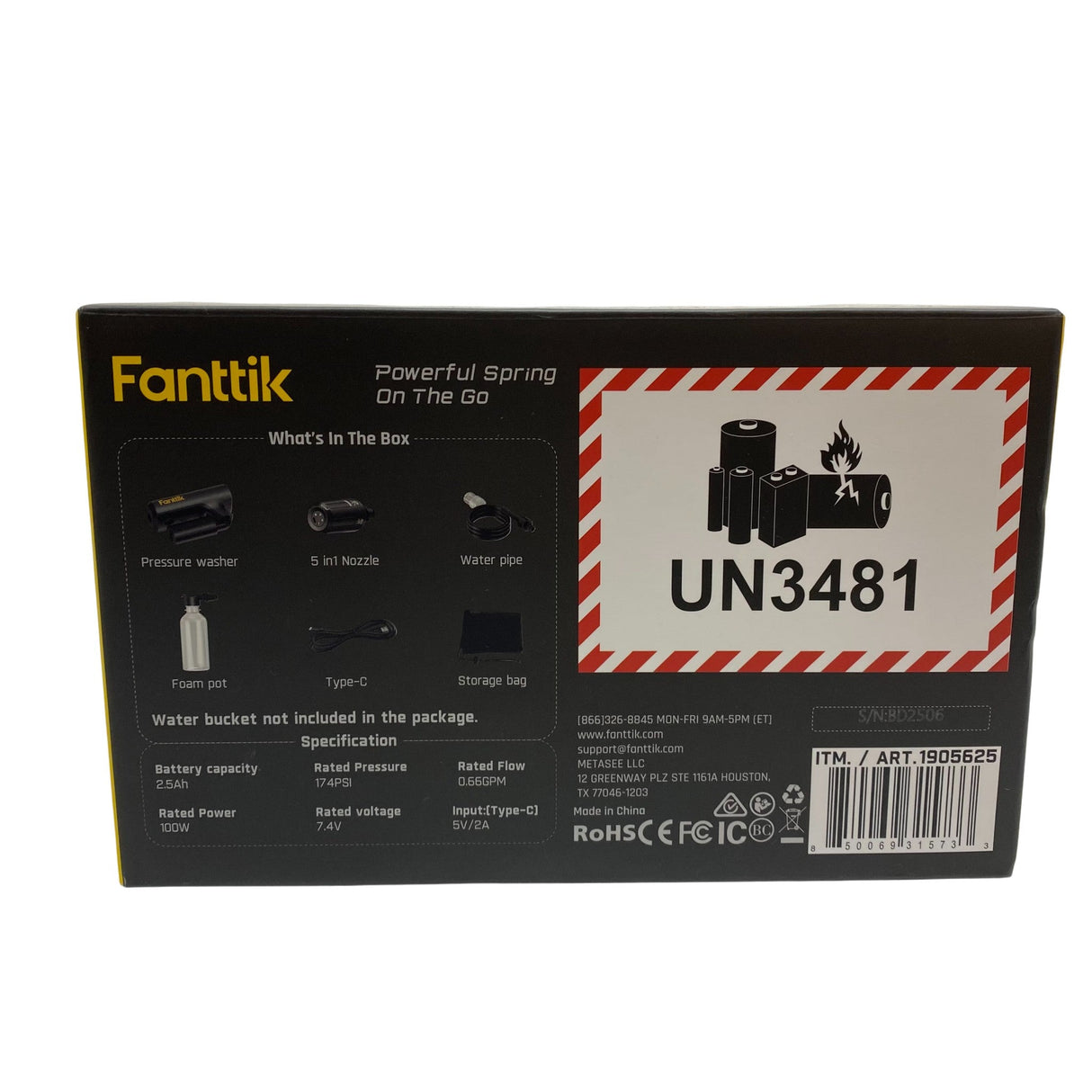 Fanttik K100 Flip Portable Cordless Electric Sprayer, Foldable Pressure Washer